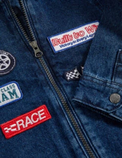 Pure Cotton Badged Denim Jacket (2-8 Yrs) -School Uniform Store Pure Cotton Badged Denim Jacket 2 8 Yrs 1 4