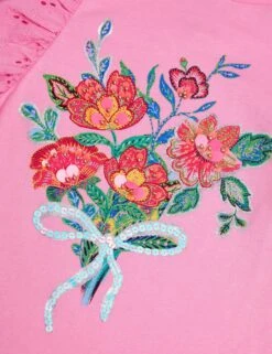 MONSOON Pure Cotton Bouquet Broderie Frill Top (3-13 Yrs) -School Uniform Store Pure Cotton Bouquet Broderie Frill Top 3 13 Yrs 1 2