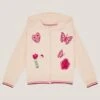 MONSOON Pure Cotton Butterfly Applique Zip Hoodie (3-13 Yrs) -School Uniform Store Pure Cotton Butterfly Applique Zip Hoodie 3 13 Yrs