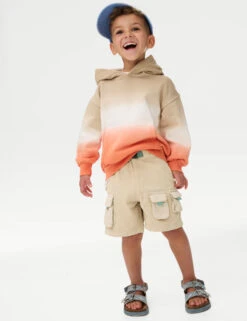 Pure Cotton Cargo Shorts (2-8 Yrs)