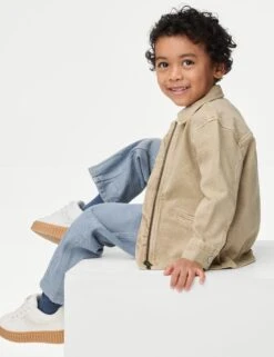 Pure Cotton Collared Jacket (2-16 Yrs)