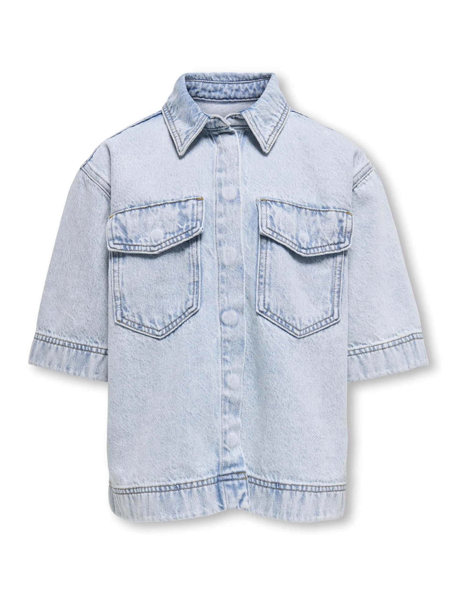 Pure Cotton Denim Denim Oversized Shirt (8-14 Yrs) 4 Pure Cotton Denim Denim Oversized Shirt (8-14 Yrs) - Image 2