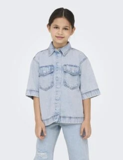Pure Cotton Denim Denim Oversized Shirt (8-14 Yrs) 19 Pure Cotton Denim Denim Oversized Shirt (8-14 Yrs) -School Uniform Store Pure Cotton Denim Denim Oversized Shirt 8 14 Yrs 1 3
