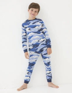 Pure Cotton Mountain Print Pyjama Set (3-13 Yrs)