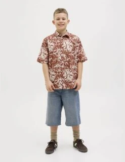 Jack & Jones Junior Pure Cotton Patterned Shirt (8-16 Yrs) -School Uniform Store Pure Cotton Patterned Shirt 8 16 Yrs 1 1