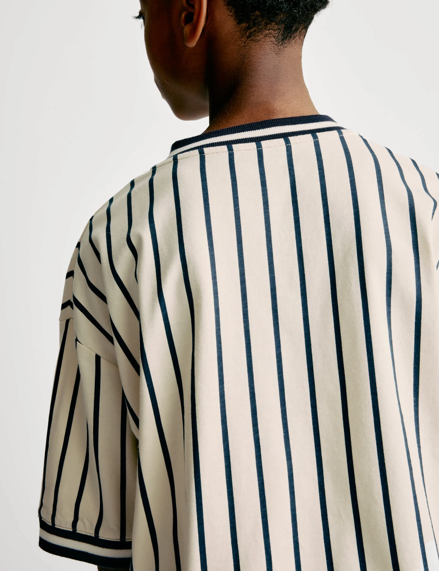 Pure Cotton Striped Baseball T-Shirt (6-16 Yrs) 7 Pure Cotton Striped Baseball T-Shirt (6-16 Yrs) - Image 5