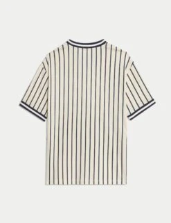 Pure Cotton Striped Baseball T-Shirt (6-16 Yrs) 23 Pure Cotton Striped Baseball T-Shirt (6-16 Yrs) -School Uniform Store Pure Cotton Striped Baseball T Shirt 6 16 Yrs 1 6
