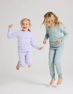 Pure Cotton Striped Leggings (1-10 Yrs)