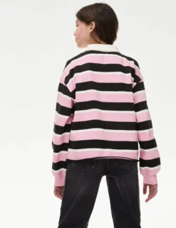 Pure Cotton Striped Rugby Top (6-16 Yrs) 16 Pure Cotton Striped Rugby Top (6-16 Yrs) -School Uniform Store Pure Cotton Striped Rugby Top 6 16 Yrs 1 3