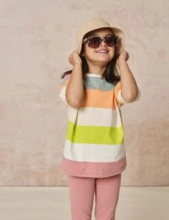 Pure Cotton Striped T-Shirt (2-8 Yrs)