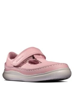 Clarks Baby Leather Riptape T-Bar Mary Jane Shoes (Toddler Size 3-9.5)