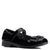 Clarks Kids' Leather Riptape Bow Mary Jane Shoes (Kid Size 10-2.5) -School Uniform Store SD 01 T94 3103P Y1 X EC 0