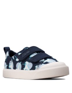Clarks Baby Riptape Floral Glitter Trainers