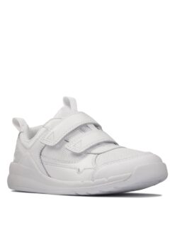 Clarks Kids' Leather Riptape Trainers (Kid Size 10-2.5)