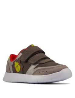 Clarks Baby Leather Glow In The Dark Trainers