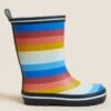 Kids' Striped Wellies (4 Small - 13 Small) 2 Kids' Striped Wellies (4 Small - 13 Small) -School Uniform Store SD 04 T72 1142U ZZ X EC 0