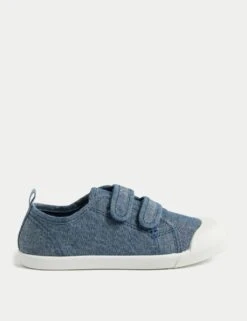 Kids’ Denim Riptape Pumps (4 Small - 13 Small)