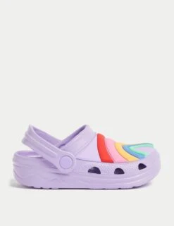 No Brand Kids' Rainbow Clogs (4 Small - 13 Small)