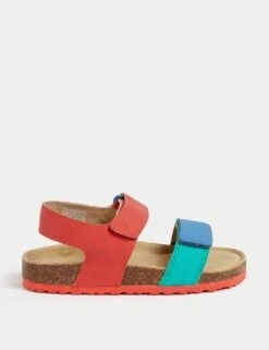 Kids' Colour Block Riptape Sandals (4 Small - 13 Small)