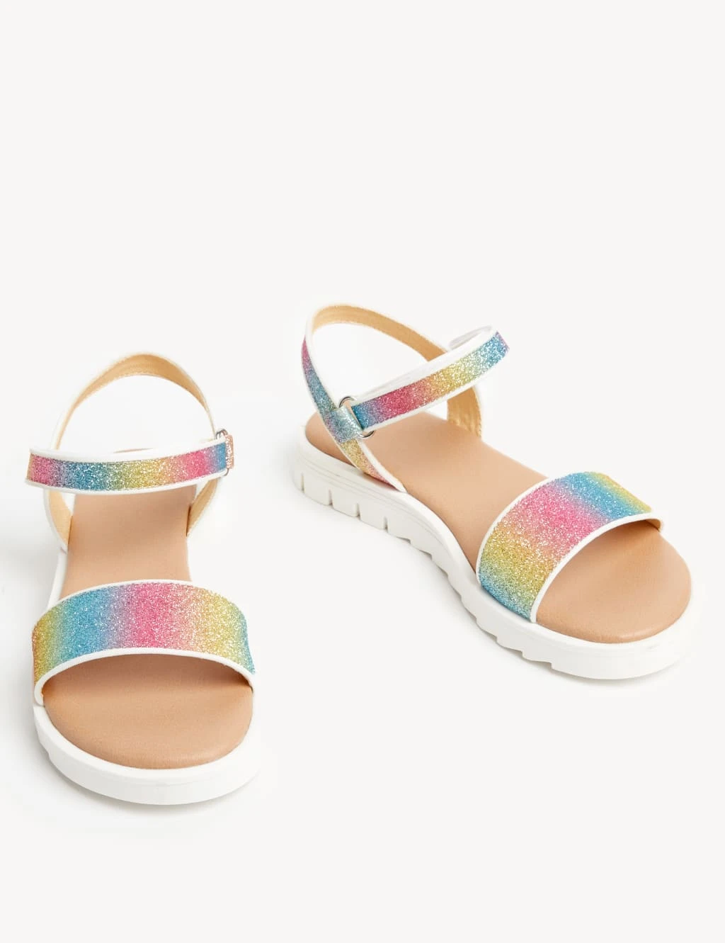 Kids' Rainbow Glitter Sandals (13 Small - 6 Large) 4 Kids' Rainbow Glitter Sandals (13 Small - 6 Large) - Image 2