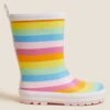Kids' Striped Wellies (3 Small - 13 Small) -School Uniform Store SD 04 T72 6961Y ZZ X EC 0