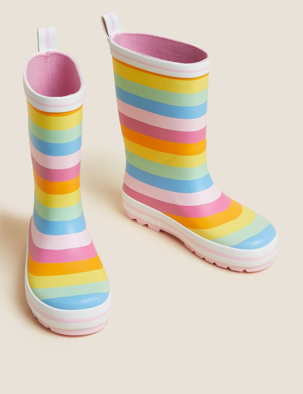 Kids' Striped Wellies (3 Small - 13 Small) 4 Kids' Striped Wellies (3 Small - 13 Small) - Image 2
