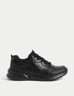 OB BTS Leather Sporty School Trainer (3 Larege - 9 Large)