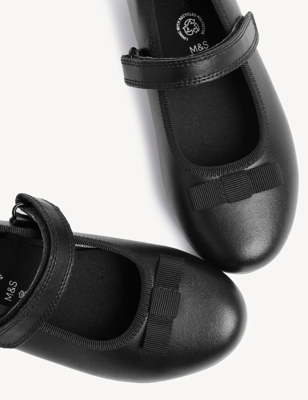 Kids’ Leather Freshfeet™ Bow School Shoes (8 Small - 2 Large) 4 Kids’ Leather Freshfeet™ Bow School Shoes (8 Small - 2 Large) - Image 2