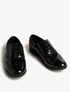 Kids' Leather Freshfeet™ Lace School Shoes 7 Kids' Leather Freshfeet™ Lace School Shoes -School Uniform Store SD 04 T72 8796B Y0 X EC 90