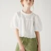 Pure Cotton Broderie Blouse (6-16 Yrs)