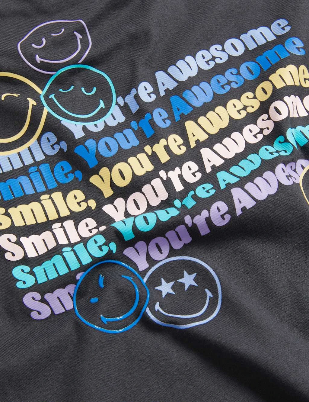 Pure Cotton SmileyWorld® Slogan T-Shirt (6-16 Yrs) 7 Pure Cotton SmileyWorld® Slogan T-Shirt (6-16 Yrs) - Image 5