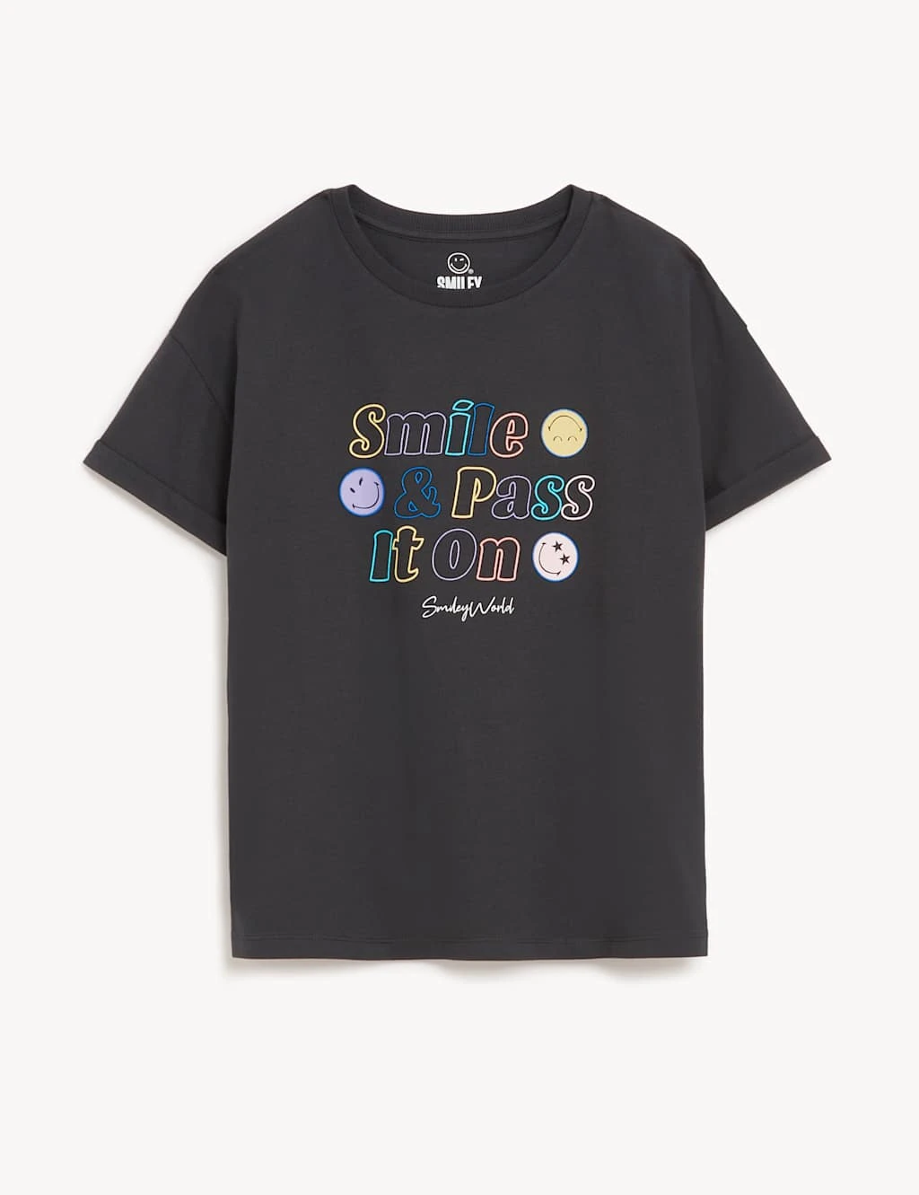 Pure Cotton SmileyWorld® Slogan T-Shirt (6-16 Yrs) 4 Pure Cotton SmileyWorld® Slogan T-Shirt (6-16 Yrs) - Image 2