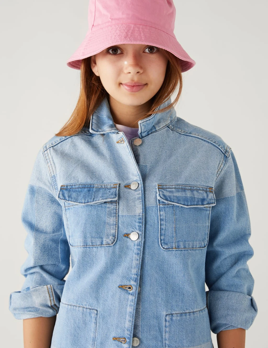 Denim Patchwork Jacket (6-16 Yrs) 3 Denim Patchwork Jacket (6-16 Yrs)