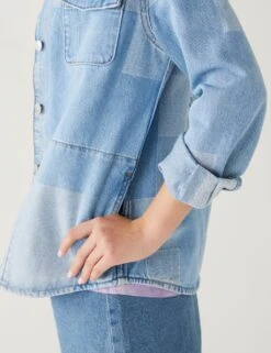 Denim Patchwork Jacket (6-16 Yrs) 10 Denim Patchwork Jacket (6-16 Yrs) -School Uniform Store SD 04 T74 2309M HP X EC 2
