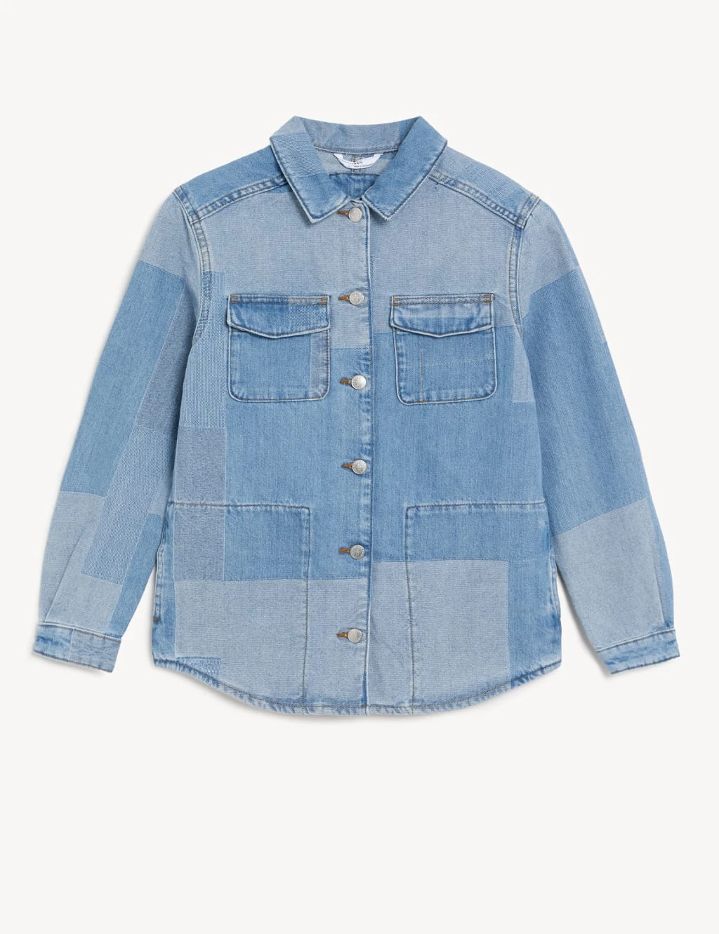 Denim Patchwork Jacket (6-16 Yrs) 4 Denim Patchwork Jacket (6-16 Yrs) - Image 2