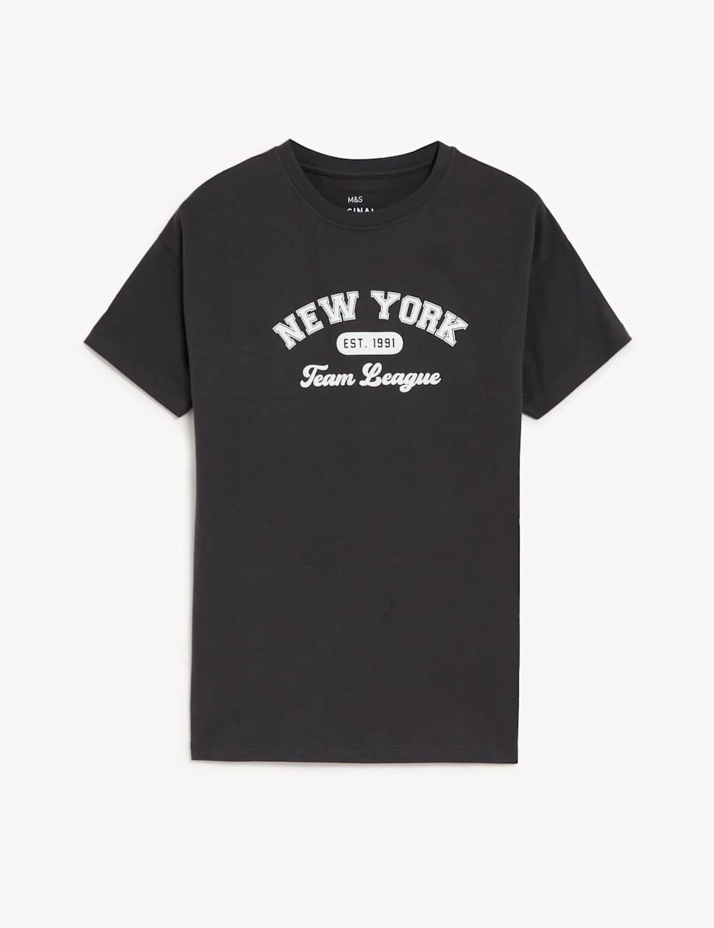Pure Cotton New York Slogan T-Shirt (6-16 Yrs) 4 Pure Cotton New York Slogan T-Shirt (6-16 Yrs) - Image 2