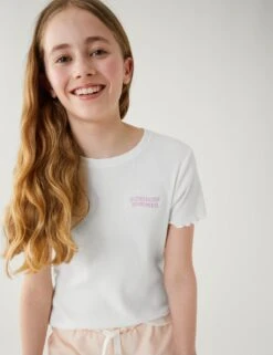 Cotton Rich Sunshine Summer Slogan T-Shirt (6-16 Yrs)