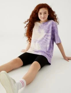 No Brand Pure Cotton Tie Dye T-Shirt (6-16 Yrs)