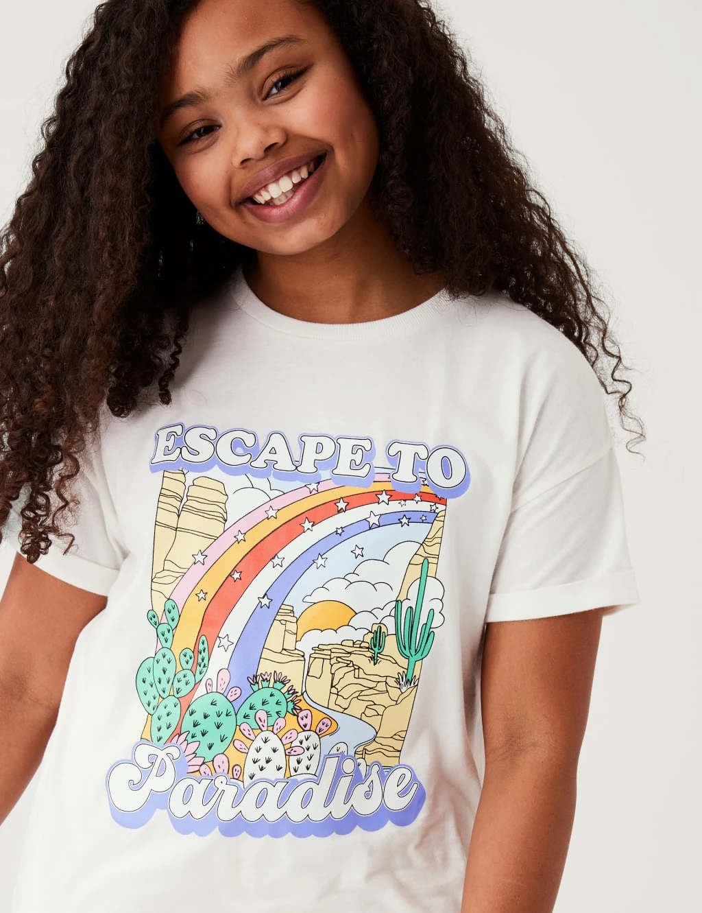 Pure Cotton Rainbow T-Shirt (6-16 Yrs) 3 Pure Cotton Rainbow T-Shirt (6-16 Yrs)