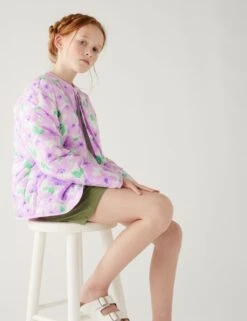 Floral Quilted Jacket (6-16 Yrs)