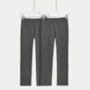 2pk Girls' Cotton Rich School Trousers (2-18 Yrs) -School Uniform Store SD 04 T76 1447 T0 X EC 0