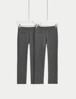 2pk Girls' Cotton Rich School Trousers (2-18 Yrs)