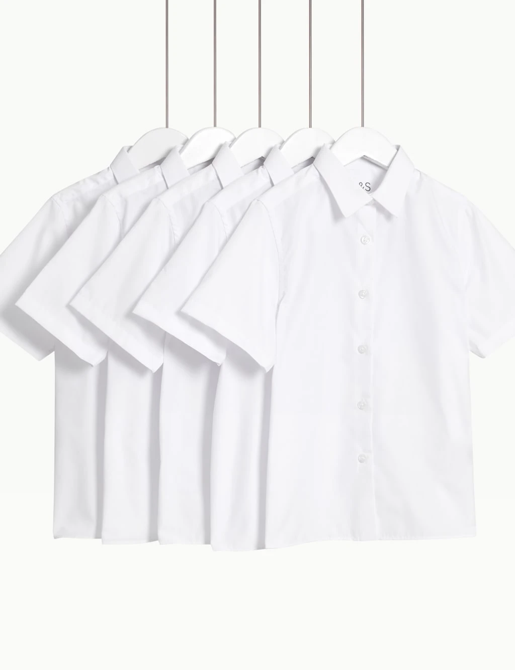 Girls' 5pk Regular Fit Easy To Iron School Shirts (2-18 Yrs) 3 Girls' 5pk Regular Fit Easy To Iron School Shirts (2-18 Yrs)
