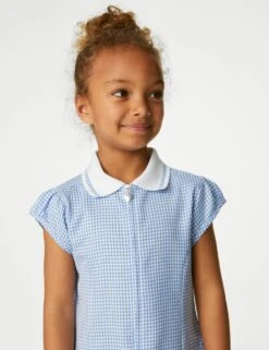 Girls' Gingham Pleated School Dress (2-14 Yrs) 9 Girls' Gingham Pleated School Dress (2-14 Yrs) -School Uniform Store SD 04 T76 6477 E1 X EC 1