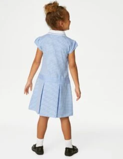 Girls' Gingham Pleated School Dress (2-14 Yrs) 10 Girls' Gingham Pleated School Dress (2-14 Yrs) -School Uniform Store SD 04 T76 6477 E1 X EC 2