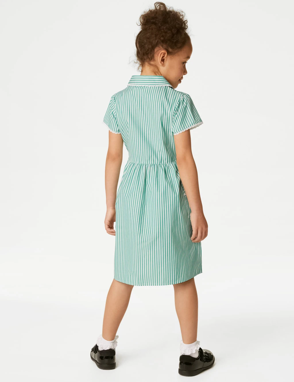 Girls' Pure Cotton Striped School Dress (2-14 Yrs) 6 Girls' Pure Cotton Striped School Dress (2-14 Yrs) - Image 4