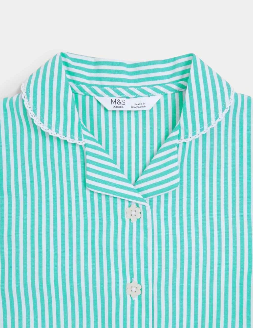 Girls' Pure Cotton Striped School Dress (2-14 Yrs) 7 Girls' Pure Cotton Striped School Dress (2-14 Yrs) - Image 5