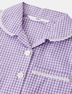 2pk Girls' Cotton Gingham School Dresses (2-14 Yrs) -School Uniform Store SD 04 T76 6487 G0 X EC 6