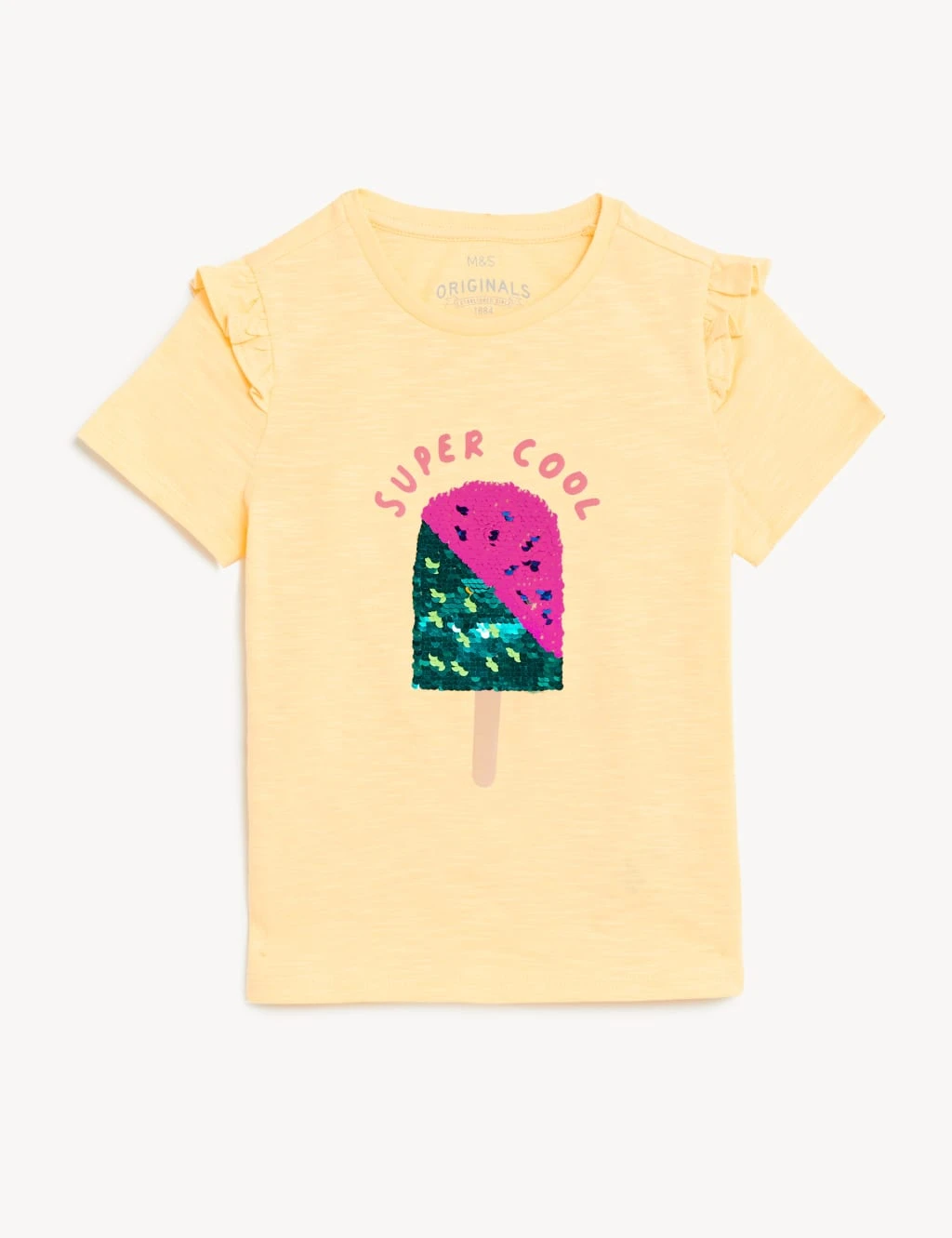 Pure Cotton Sequin Ice Cream T-Shirt (2-8 Yrs) 4 Pure Cotton Sequin Ice Cream T-Shirt (2-8 Yrs) - Image 2