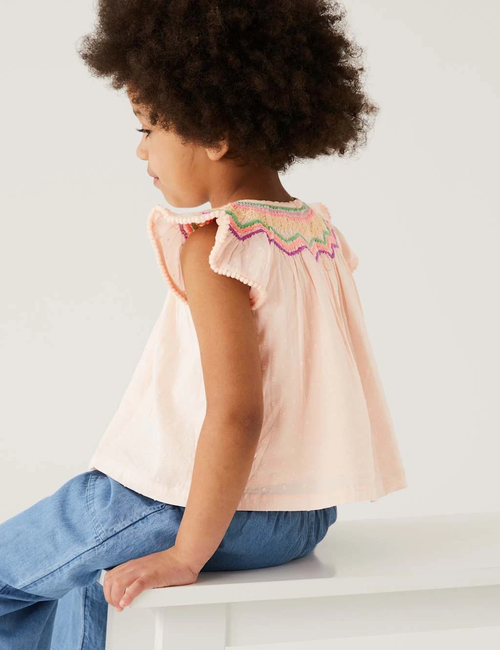 Pure Cotton Embroidered Top (2-8 Yrs) 6 Pure Cotton Embroidered Top (2-8 Yrs) - Image 4